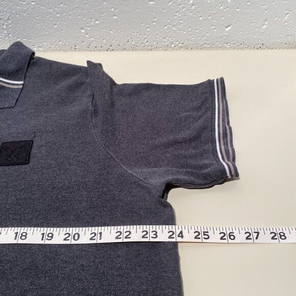 American Eagle Striped Collar Club Logo Polo Shirt - Picture 6 of 7